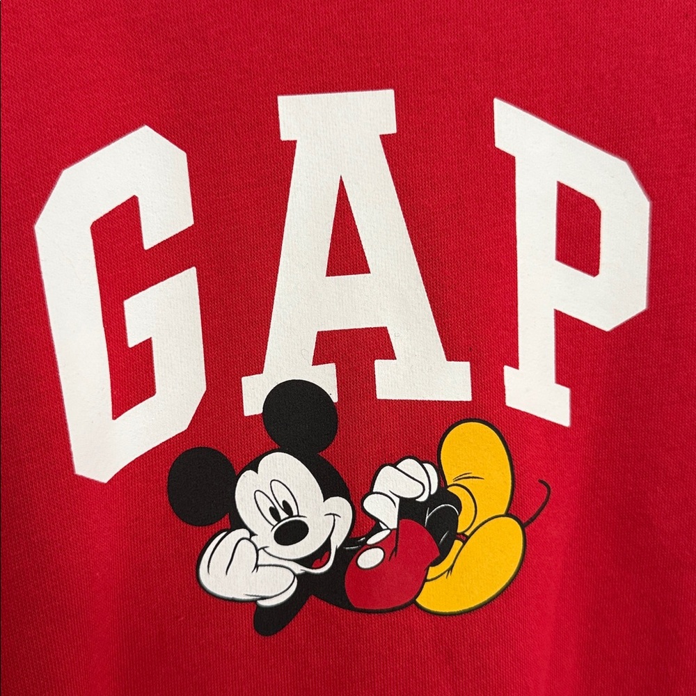 GAP Red Sweatshirt with Mickey Mouse Graphic - Picture 2 of 6